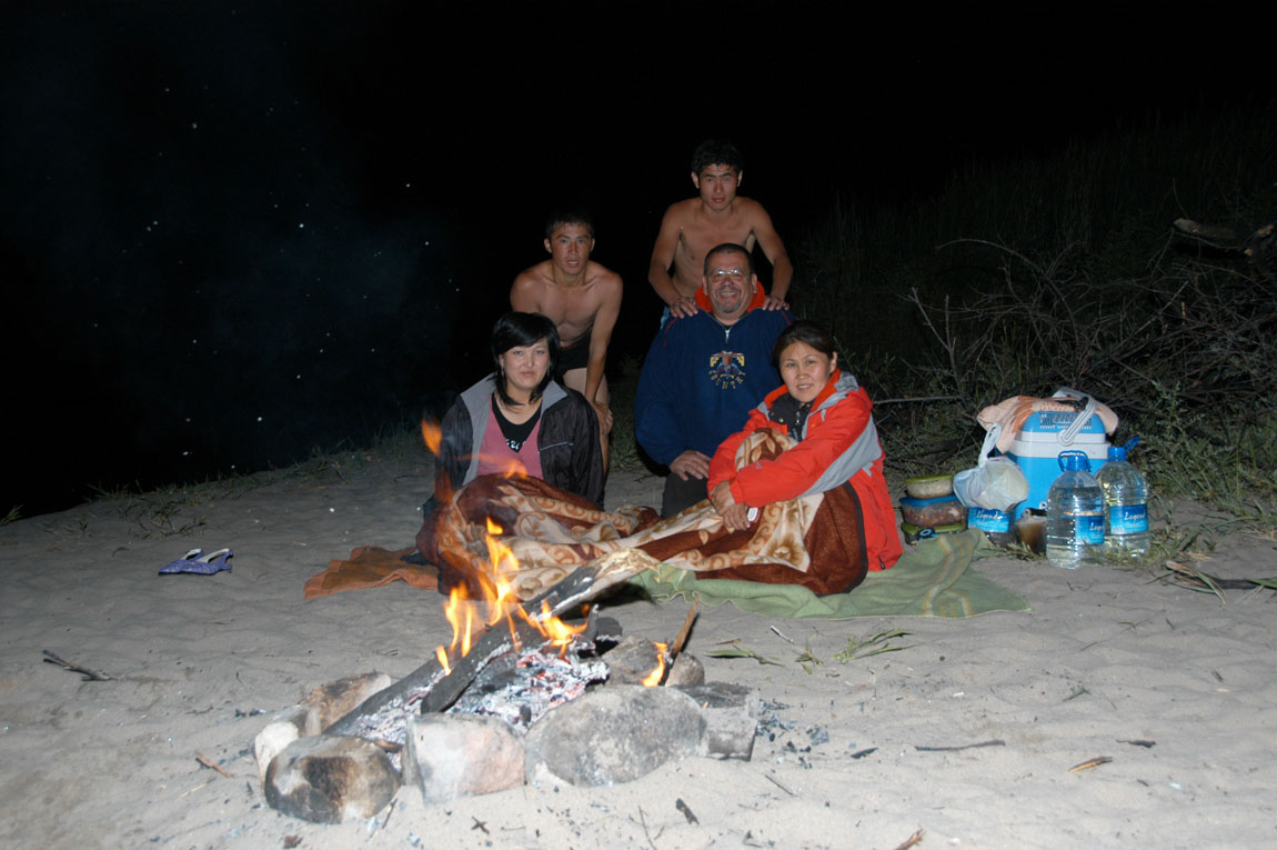 Issyk-Kul - lake - beach - campfire